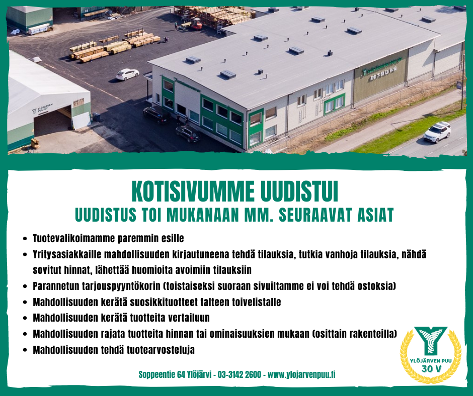 Yleiskuva Ylöjärven Puun myymälästä
